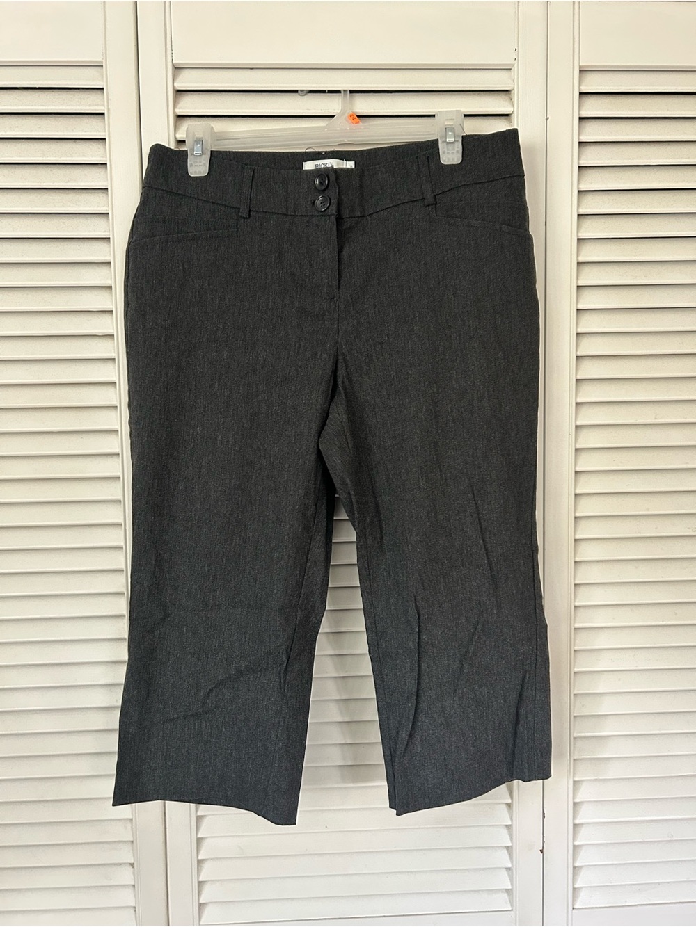 Women's Dark Gray Capris Dress Pants
